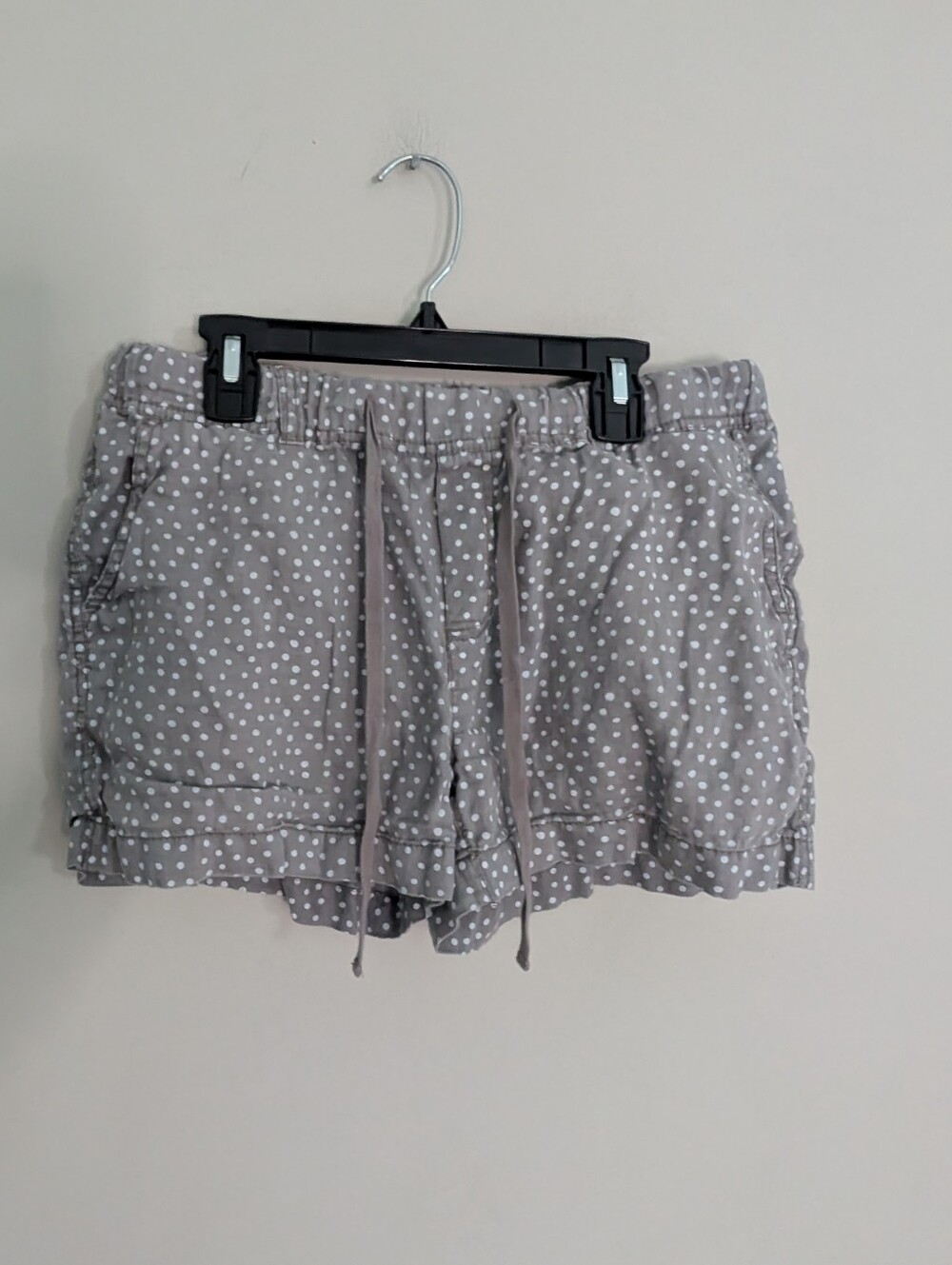 Caslon Linen Gray Polk Dot Shorts Size XS